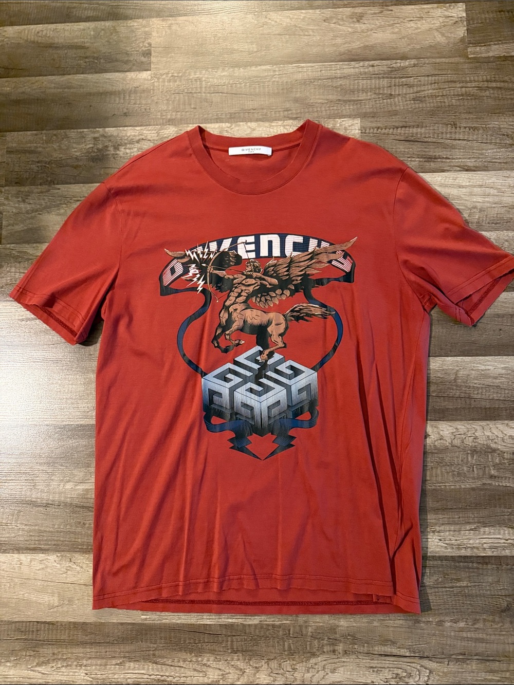 Givenchy Distressed Graphic Crewneck T-Shirt
